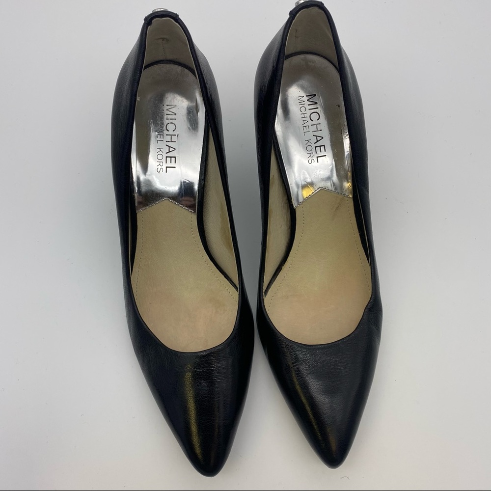 Michael Kors Pointed Toe Leather Pumps 8 - Picture 10 of 11